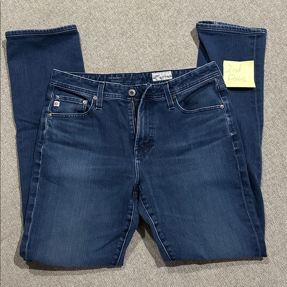 AG Adriano Goldschmied Dark Blue Straight Jeans 32x34 - Picture 10 of 13